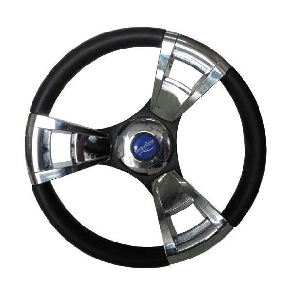 Chrome/Black Steering Wheel