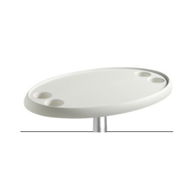 White Oval Table - 762 x 457 mm.