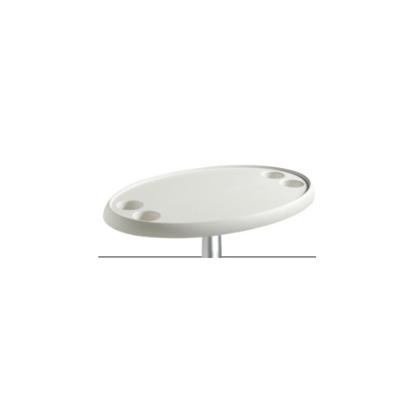 White Oval Table - 762 x 457 mm.